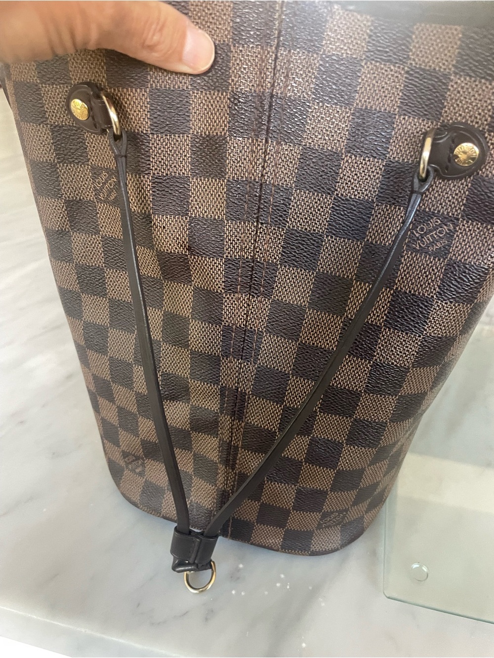 🌸authentic Louis Vuitton neverfull mm tote in damier ebene pink ballerine - Picture 3 of 10